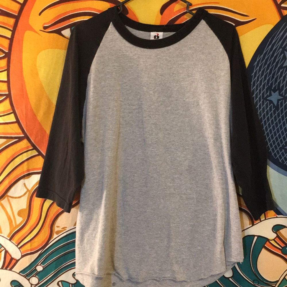 Badger sport men’s grey and black jersey. Lg